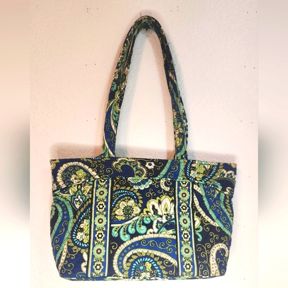 Vera Bradley Rhythm & Blues Retired Floral Paisley Mandy Bag‎ - Picture 1 of 6